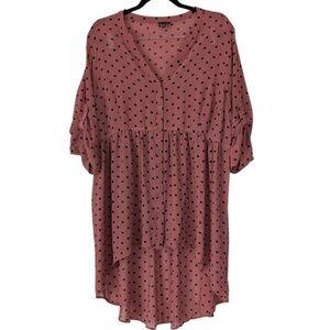 Torrid Terracotta Polka Dot Blouse Sz.(2) 18/20